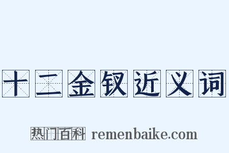 十二金钗近义词是什么意思的图片